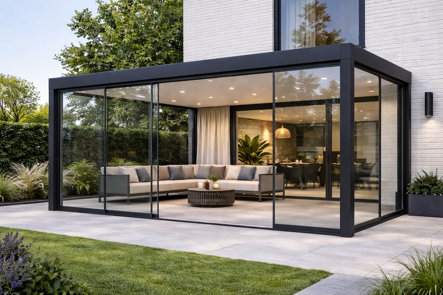 Glazen schuifwanden voorbeeld